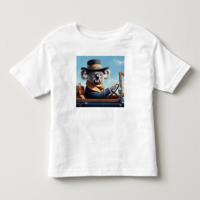 Camiseta Infantil Condução De Koala (Frente)