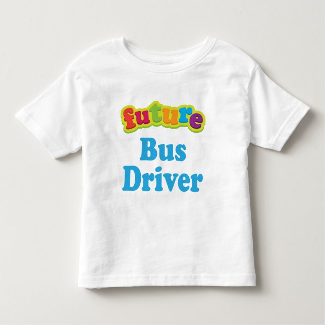 Camiseta Infantil Condutor de autocarro (futuro) para a criança (Frente)