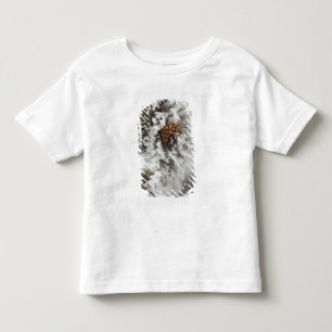 Camiseta Infantil Cone do pinho de Lodgepole no inverno em