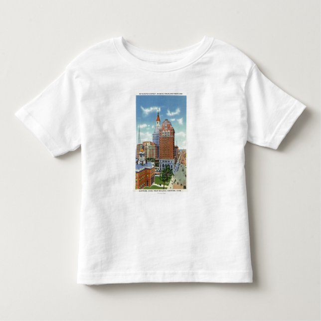 Camiseta Infantil Confiança Bldg e opinião da torre dos viajantes (Frente)