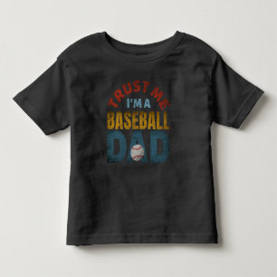 CAMISETA INFANTIL CONFIE EM MIM, SOU UM PAI DE BASEBALL