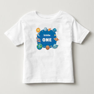 Camiseta Infantil Conjunto de Clipart do Círculo Espacial