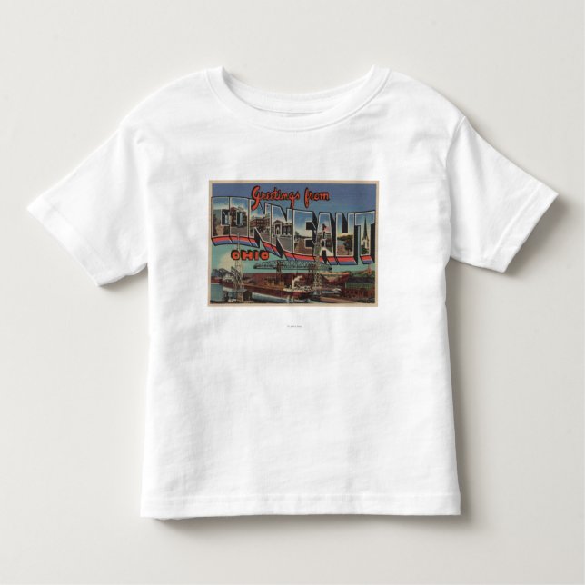 Camiseta Infantil Conneaut, Ohio - grandes cenas da letra (Frente)