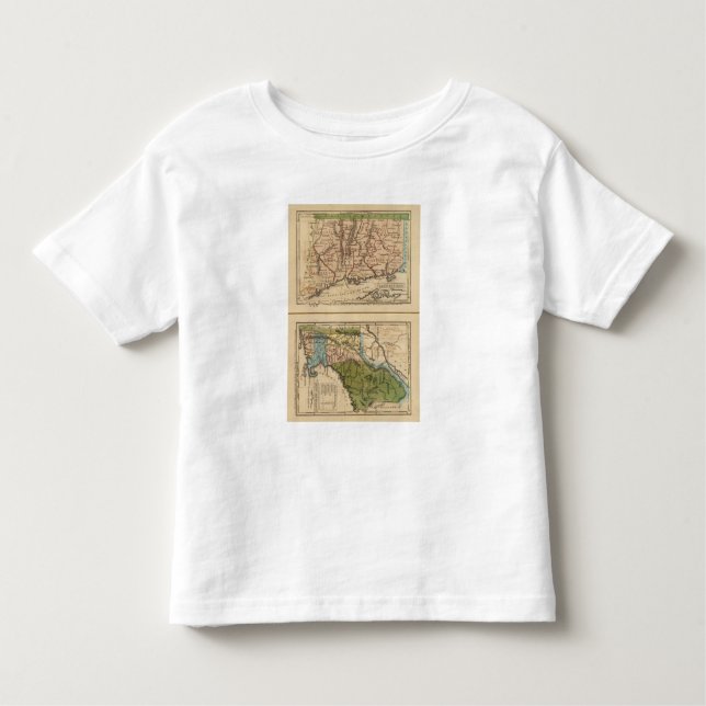 Camiseta Infantil Connecticut, Nova Inglaterra (Frente)