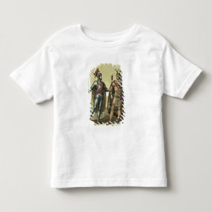 Camiseta Infantil Conquistador com um chefe do nativo americano (cor