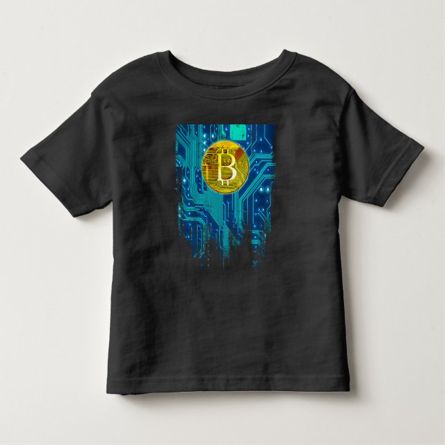 Camiseta Infantil Conselho Bitcurrency e Circuito Criptomoeda (Frente)