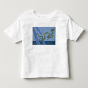 Camiseta Infantil Constelação de cabeça de Serpens e de cauda de
