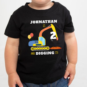 Camiseta Infantil Construção 2º Aniversário
