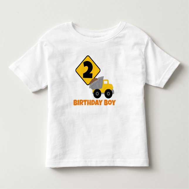 Camiseta Infantil Construction Birthday Boy (Frente)