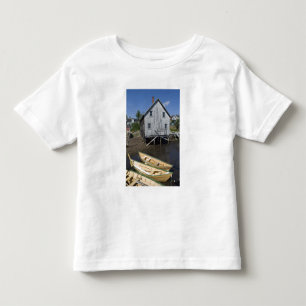 Camiseta Infantil Construtor de dories, Lunenburg, Nova Escócia, Can