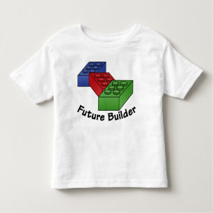 Camiseta Infantil - Construtor futuro - brinquedo clássico bonito