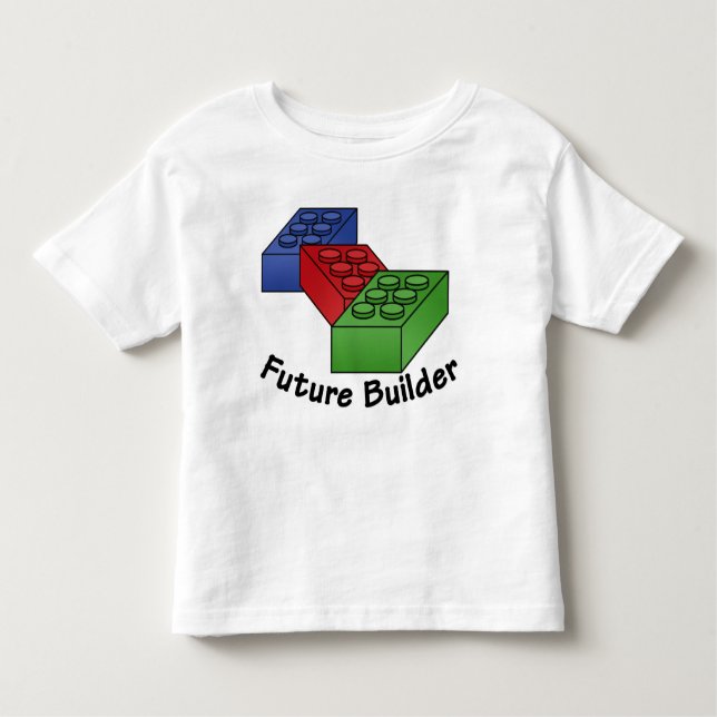Camiseta Infantil - Construtor futuro - brinquedo clássico bonito (Frente)