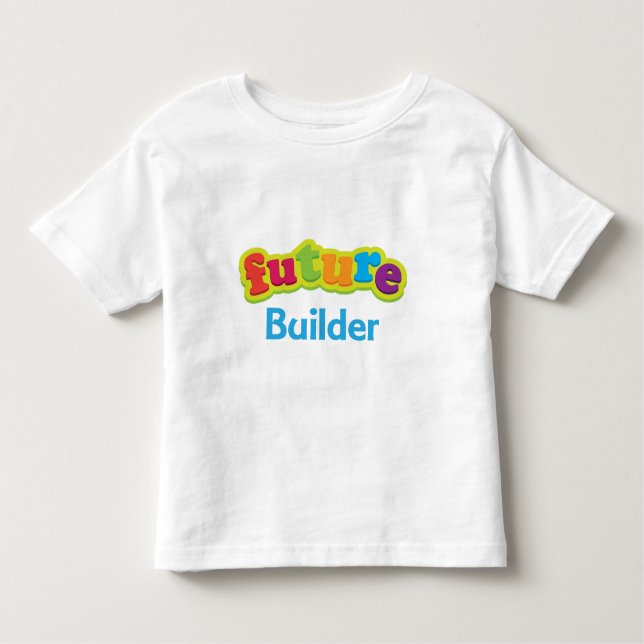 Camiseta Infantil Construtor (futuro) para a criança (Frente)