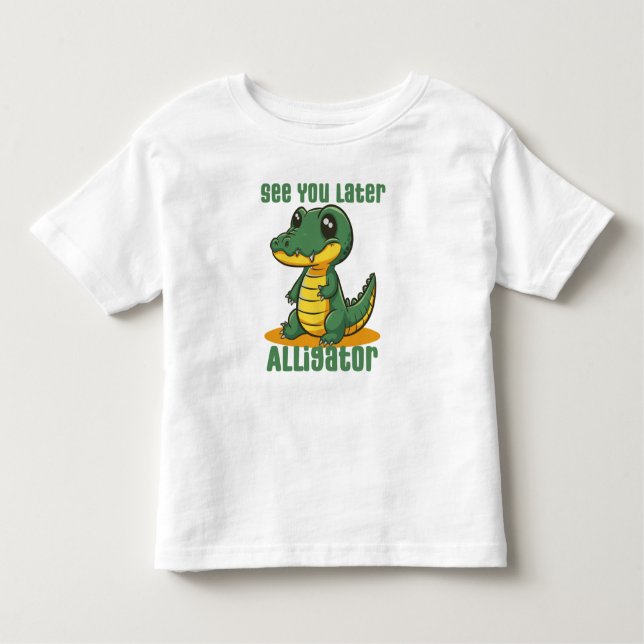 Camiseta Infantil Consulte Você Mais Tarde Alligator (Frente)