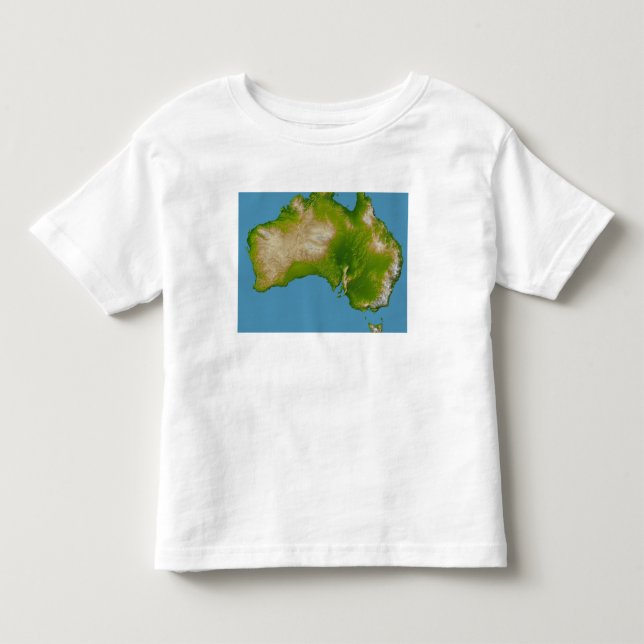 Camiseta Infantil Continente da Austrália (Frente)