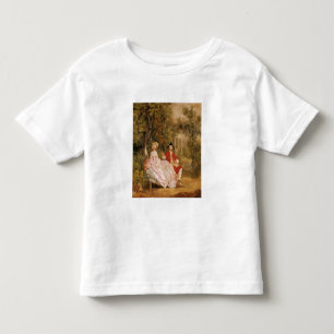 Camiseta Infantil Conversação em um parque, retrato do artista e