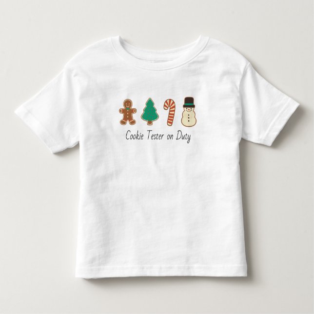 Camiseta Infantil Cookie de Natal da Família Correspondente (Frente)