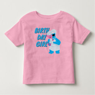 Camiseta Infantil Cookie Monster & Gonger Birthday Girl