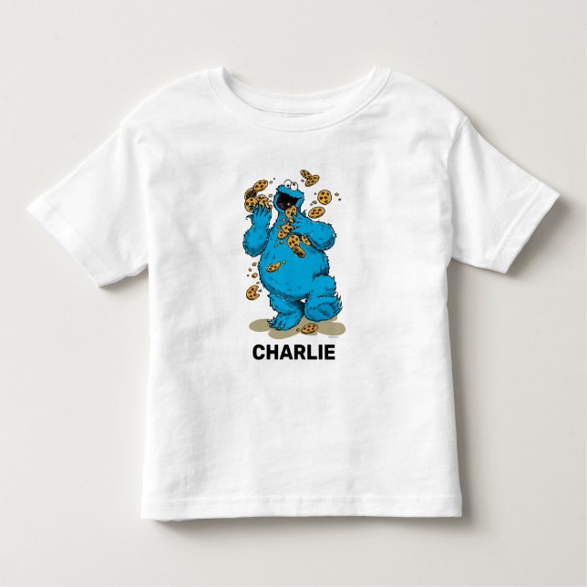 Camiseta Infantil Cookie Monster Personalizado Cookies Loucos Toddle (Frente)