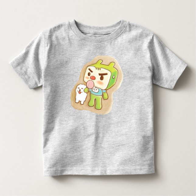 Camiseta Infantil Cookies com Ícones XiaoTieJun (Frente)