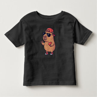 Camiseta Infantil Cool Capybara ASL I Love You Sign Valentine