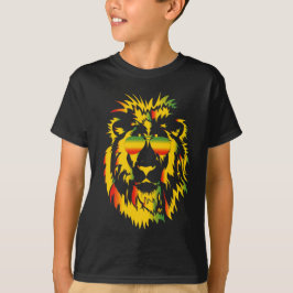 Camiseta infantil Cool Rasta Lion Dark