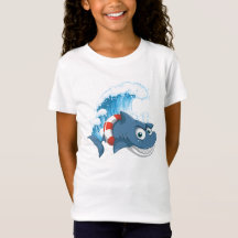 Camiseta Infantil Cool Shark Splash para Crianças