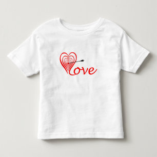 Camiseta Infantil Coração amor alvo com seta