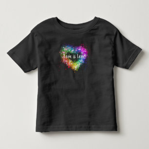 Camiseta Infantil Coração brilhante colorido