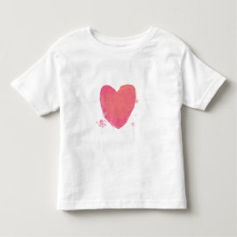 Camiseta Infantil Coração Coração Rosa