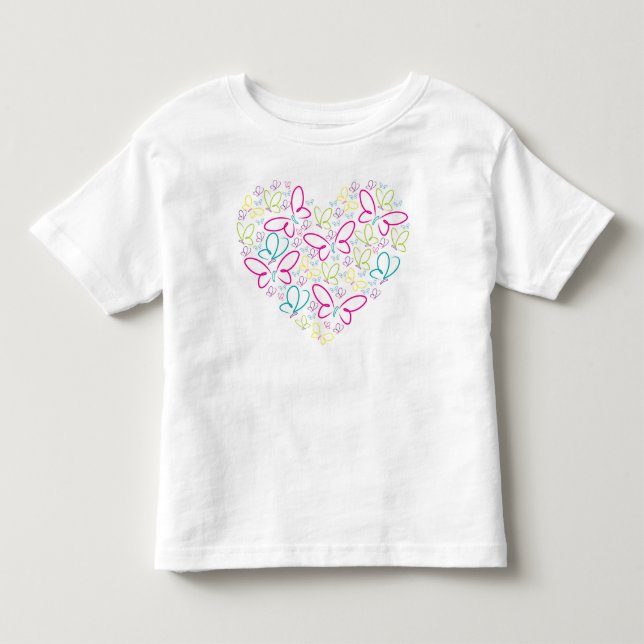 Camiseta Infantil Coração da borboleta (Frente)