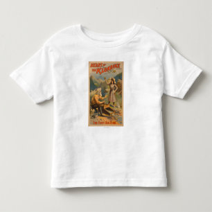 Camiseta Infantil Coração do teatro Dourado da mineração de Klon