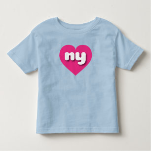 Camiseta Infantil Coração rosa-quente de Nova Iorque - Eu amo ny