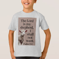Camiseta Infantil Cordeiro Cristão Salmo 23:1