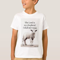 Camiseta Infantil Cordeiro Cristão Salmo 23:1