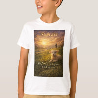 Camiseta Infantil Cordeiro Cristão Salmo 23:1