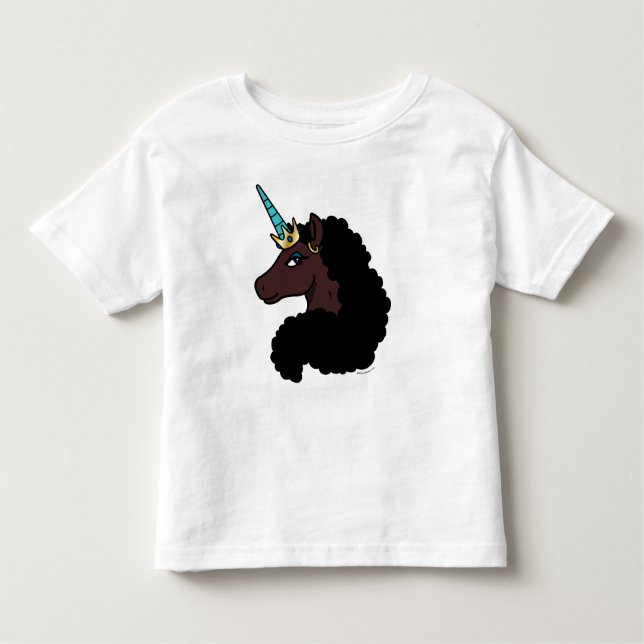 Camiseta Infantil Córnio Afro | Mágico (Frente)