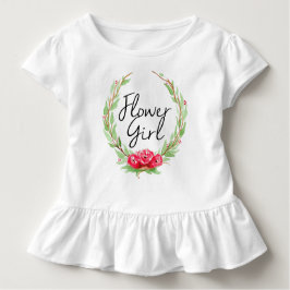 Camiseta Infantil Coroa de Aquarela de Rosa Romântica | Menina Flor