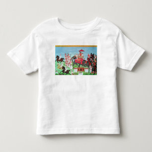 Camiseta Infantil Coronel James Todd que viaja pelo elefante