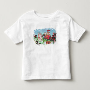 Camiseta Infantil Coronel James Todd que viaja pelo elefante