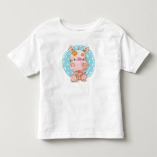 Camiseta Infantil Correspondência Azul do Hippo