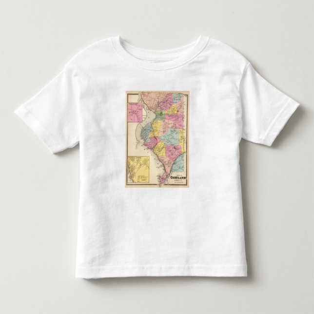 Camiseta Infantil Cortlandt, cidade (Frente)