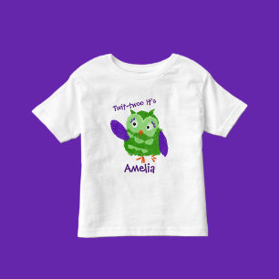 Camiseta Infantil Coruja-branca personalizada