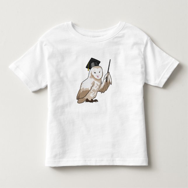 Camiseta Infantil Coruja como Professora com Ponteiro (Frente)