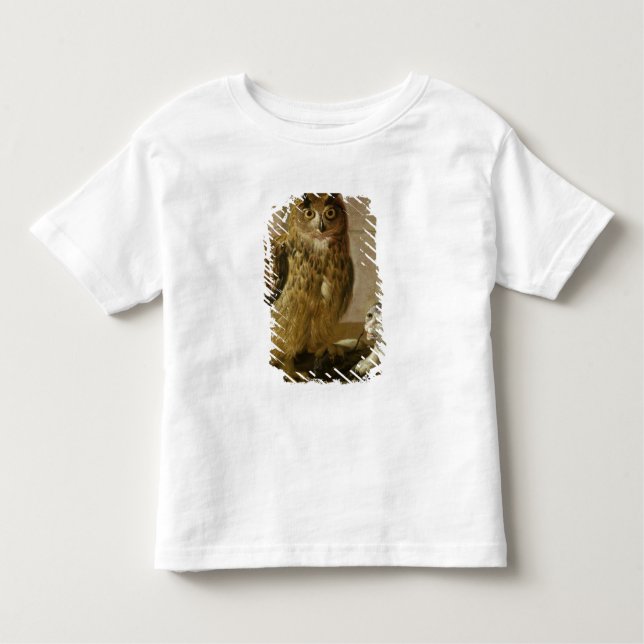 Camiseta Infantil Coruja e gato de Eagle com ratos inoperantes (Frente)