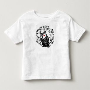 Camiseta Infantil Coruja Eyed vermelho