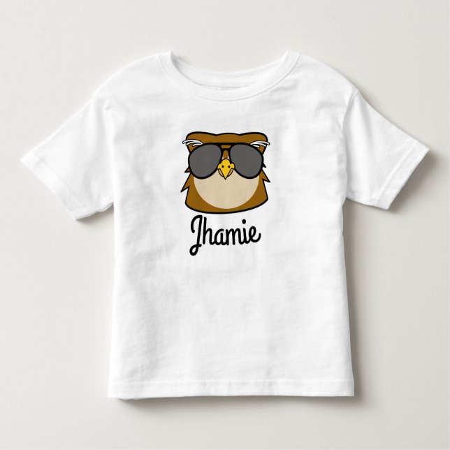 Camiseta Infantil Coruja Noturna Personalizada (Frente)