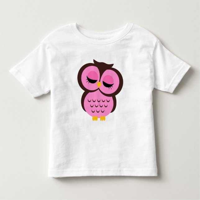 Camiseta Infantil Coruja Rosa (Frente)