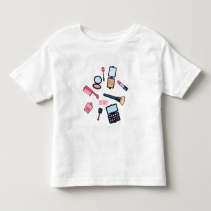 Camiseta Infantil Cosméticos / ilustração de desenho animado
