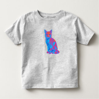 Camiseta Infantil Cosmic Quilt Feline – Trippy Geometric Cat Art